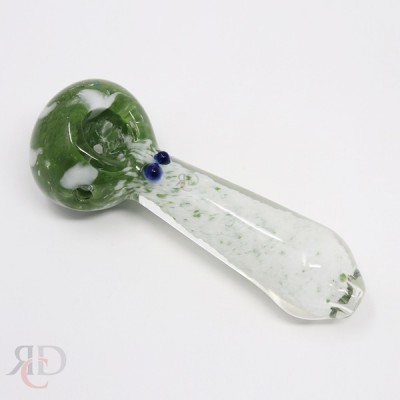 HAND PIPE GREEN DOTTED FRIT GP519